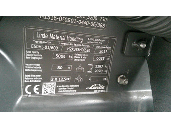 Empilhador elétrico LINDE E50HL-01/600 CABIN: foto 2