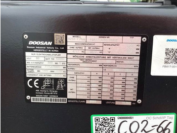 Empilhador elétrico Doosan B25X-7 PLUS: foto 5