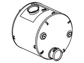 Conversor catalítico para Camião Katalysator Euro 5 DAF CF75 CF85 - Dinex 21438 21448 1827556 1778672 1670926 1691065 1747249: foto 2