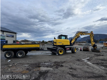 Escavadeira 2019 Yanmar B110W Hjulgraver - Firehjulsstyring - Sentralsmøring - Dumperhenger - Tiltrotator - Pusskuffe - Smalskuffe - Graveskuffe - Hydraulisk vibroplate - Pallegafler: foto 5