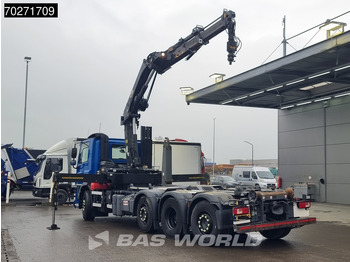 Camião polibenne, Camião grua DAF CF 400 8X2 Damaged Crane + chassis HIAB 211 E-3 Hipro VDL 20T hook Euro 6: foto 3