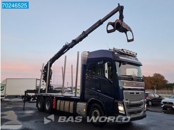 Camião de transporte de madeira, Camião grua Volvo FH16 550 6X4 Holztransport Wood Crane Loglift 165z Retarder Euro 6: foto 4