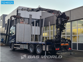 Camião de transporte de madeira, Camião grua Volvo FH16 550 6X4 Holztransport Wood Crane Loglift 165z Retarder Euro 6: foto 3