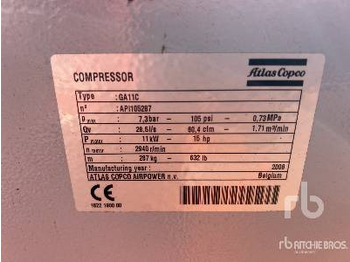 Compressor de ar ATLAS COPCO GA11C Compresseur A Air (Inoperable): foto 5