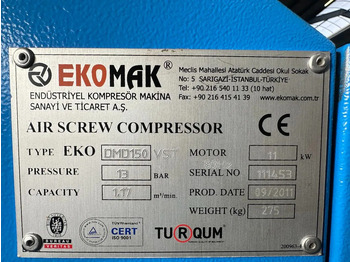 Compressor de ar Ekomak EKO DMD150 VST 11 kW 1170 L / min 13 Bar Frequentiegeregelde Elektrische Schroefcompressor: foto 3