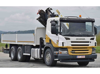 Camião grua, Camião de caixa aberta/ Plataforma Scania P 420* PRITSCHE 6,40m * PK 29002+FUNK * 6x4: foto 4