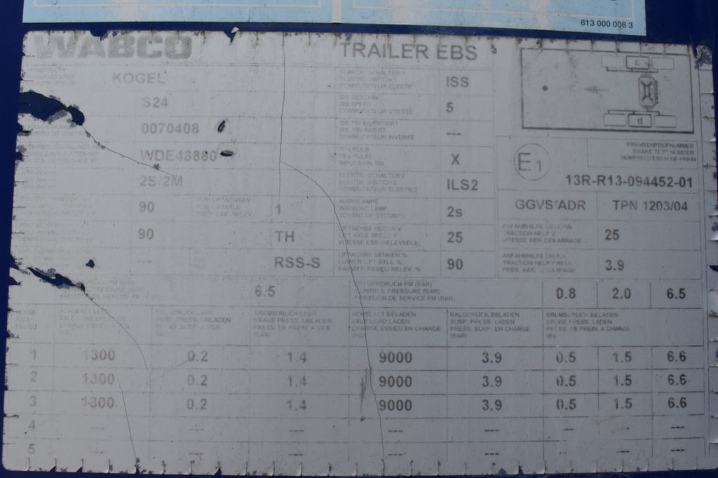 Semi-reboque plataforma/ Caixa aberta Kögel SN 24 LL/Plattform,SAF,Liftachse,Wabco,Jost,ADR: foto 15