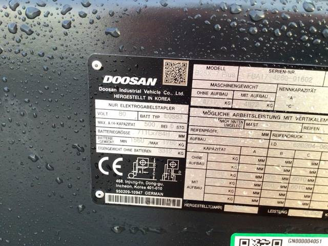 Empilhador elétrico Doosan B25X-7 PLUS: foto 6