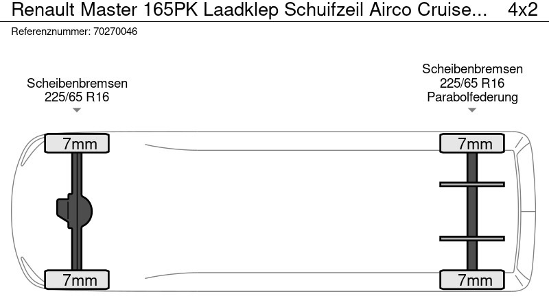 Carrinha de lona Renault Master 165PK Laadklep Schuifzeil Airco Cruise Bakwagen Meubelbak Zeilenwagen Schuifzeilen Plane 22m3 Airco Cruise control: foto 19