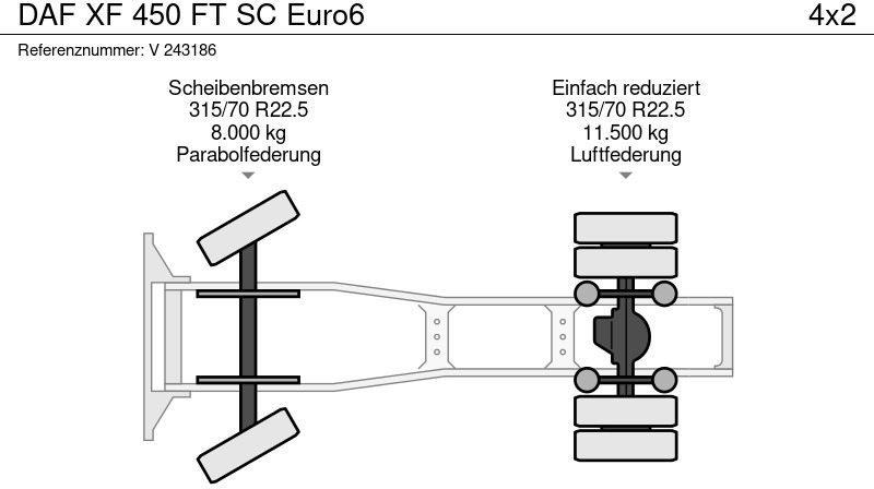 Tractor DAF XF 450 FT SC Euro6: foto 9
