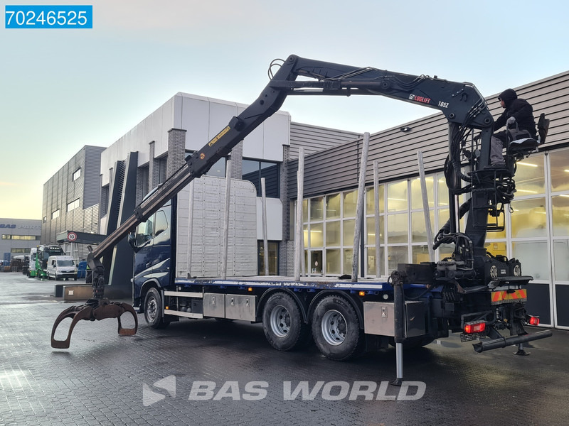 Camião de transporte de madeira, Camião grua Volvo FH16 550 6X4 Holztransport Wood Crane Loglift 165z Retarder Euro 6: foto 7