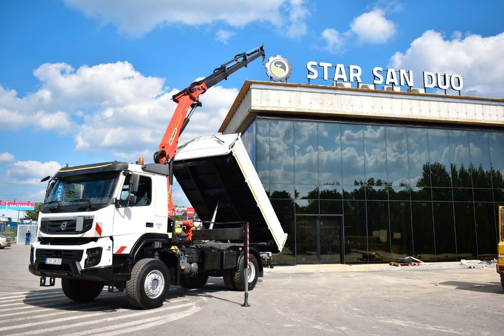 Camião grua, Camião basculante Volvo FMX 4x4 PALFINGER PK 13001 CRANE KIPPER EURO 5 !: foto 6