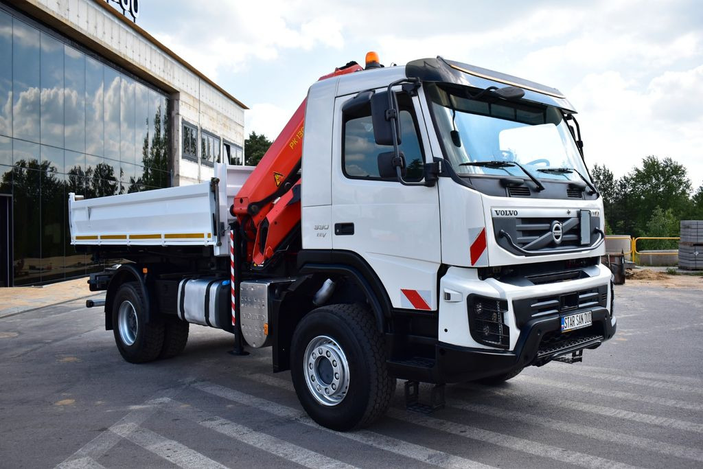 Camião grua, Camião basculante Volvo FMX 4x4 PALFINGER PK 13001 CRANE KIPPER EURO 5 !: foto 10