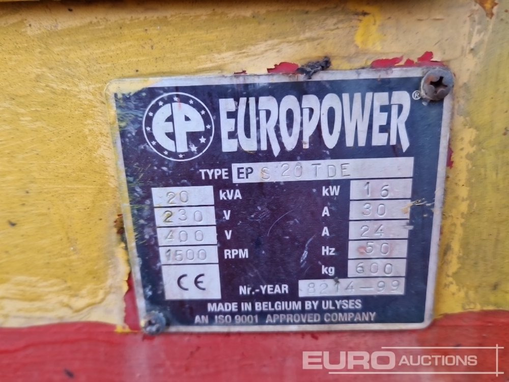 Gerador elétrico Euro Power EPS20TDE 20kVA Generator, Kubota Engine: foto 21